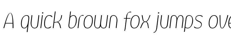 Preview of Kandira PERSONAL Thin Italic font