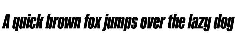 Preview of Kaneda Gothic Black Italic font