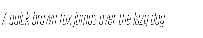 Preview of Kaneda Gothic ExtraLight Italic font