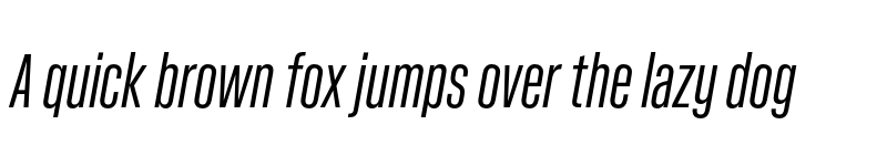 Preview of Kaneda Gothic Regular Italic font
