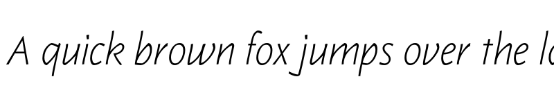 Preview of Karol Sans Light Italic font