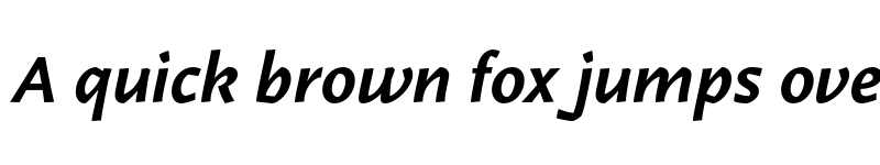 Preview of Karol Sans SemiBold Italic font