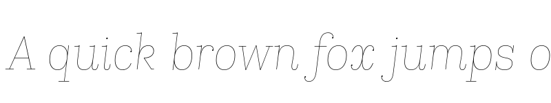 Preview of KazimirText Hairline Italic font