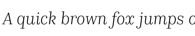 Preview of KazimirText Light Italic font