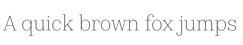 Preview of KazimirText Thin font