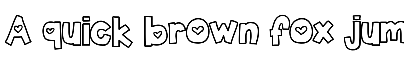 Preview of KBTwoLovers Medium font