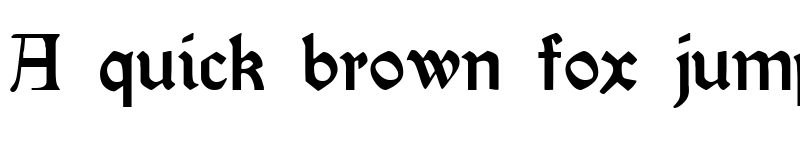 Preview of Kelmscott Regular font