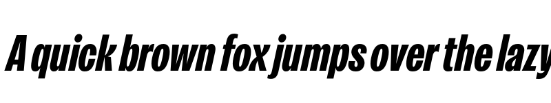Preview of Kensington Compressed Black Italic font