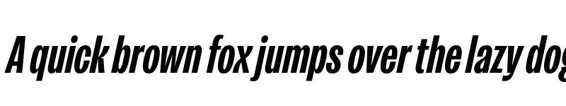 Preview of Kensington Compressed Bold Italic font