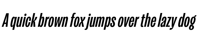 Preview of Kensington Compressed Demi Italic font