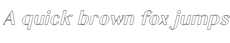 Preview of Keystone Outline Outline-Italic font