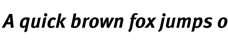 Preview of KF Meta OT Bold Italic font