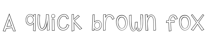 Preview of KG Shake it Off Outline Regular font