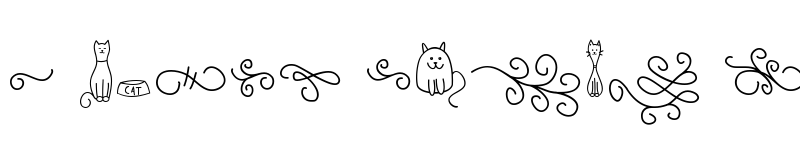 Preview of KH Scat Cat Ornaments font
