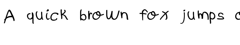 Preview of kidS Written Regular font