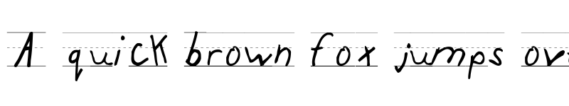 Preview of KidTYPERuled Regular font
