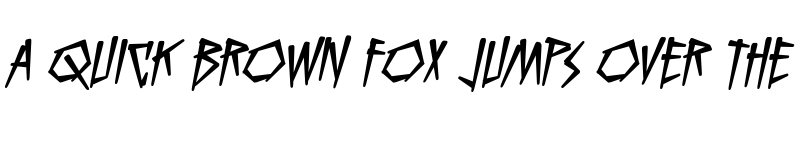 Preview of KillCrazy BB Italic font
