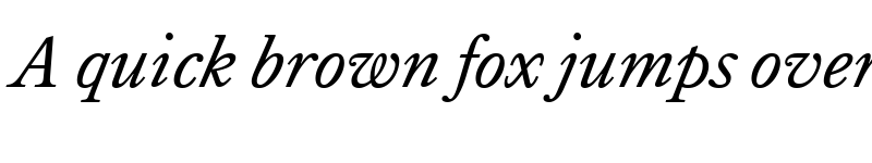 Preview of Kings Caslon Trial Italic font