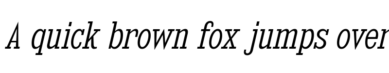 Preview of Kingsbridge Condensed Light Italic font
