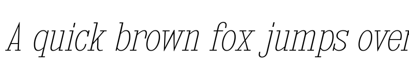 Preview of Kingsbridge Condensed UltraLight Italic font