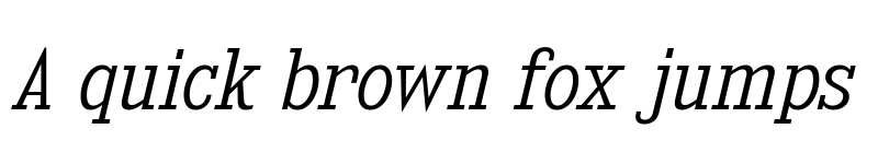 Preview of Kingsbridge SemiCondensed Light Italic font