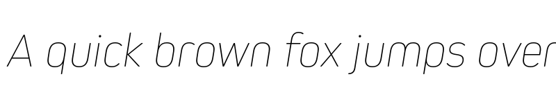 Preview of Kiro Thin Italic font