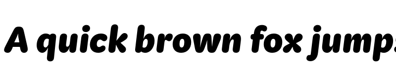 Preview of KitRounded Black Italic font