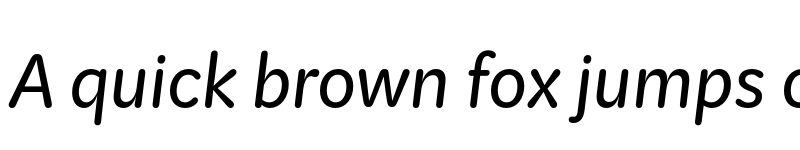 Preview of KitRounded Italic font