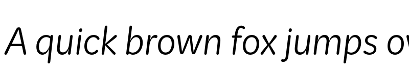 Preview of KitRounded Light Italic font