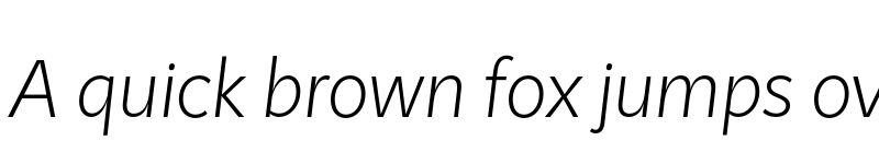 Preview of KitSans ExtraLight Italic font