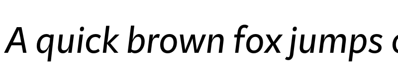 Preview of KitSans Italic font