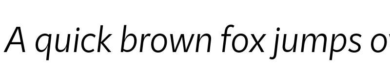 Preview of KitSans Light Italic font