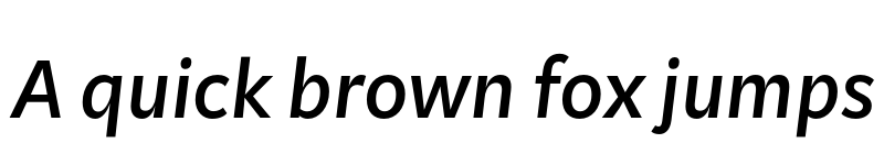 Preview of KitSans Medium Italic font