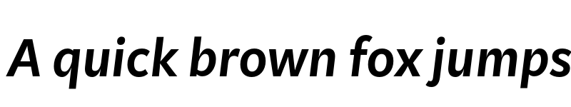 Preview of KitSans SemiBold Italic font