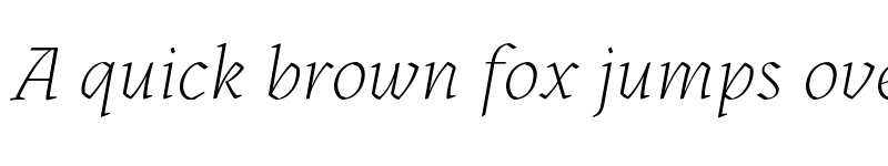 Preview of Kitsch Trial Extralight Italic font