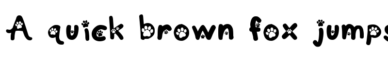 Preview of Kitten Paws Regular font
