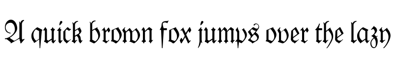 Preview of KlausBFraktur Regular font