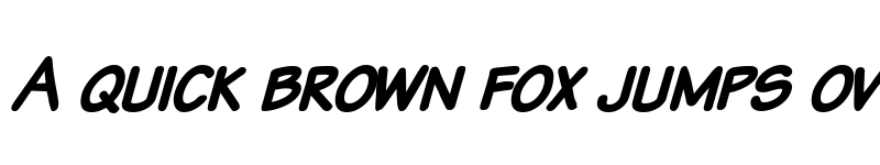Preview of Komika Text Kaps Bold Italic font