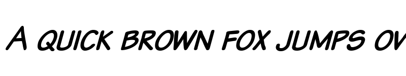 Preview of Komika Text Kaps Italic font