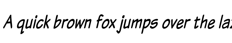 Preview of Komika Text Tight Italic font