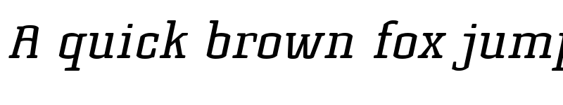 Preview of Korneuburg Slab Regular Italic font