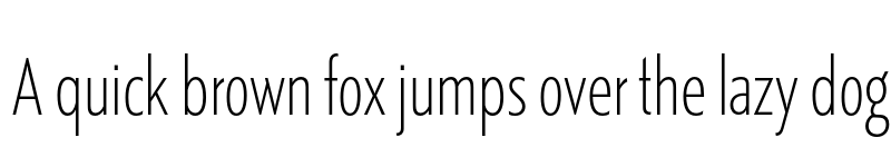 Preview of Kranto Cond Thin Display font