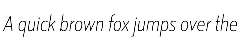 Preview of Kranto SemiCond Thin Display Italic font