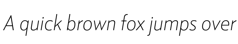 Preview of Kranto Thin Display Italic font