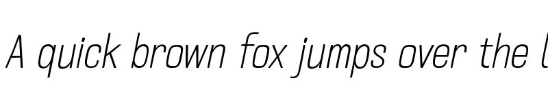 Preview of Kruda Narrow Thin Slanted font