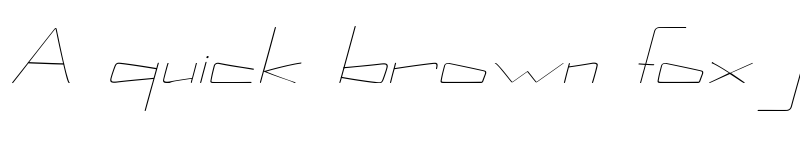 Preview of Kuppel Extra-expanded Thin Italic font