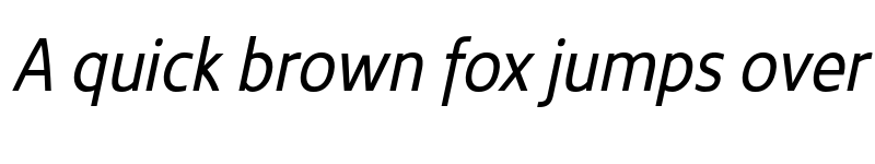 Preview of Kyrial Sans Pro Cond Regular Italic font