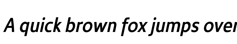 Preview of Kyrial Sans Pro Cond SemiBold Italic font