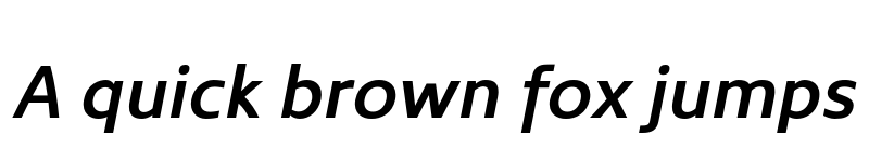 Preview of Kyrial Sans Pro SemiBold Italic font