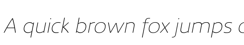 Preview of Kyrial Sans Pro Ultra Light Italic font